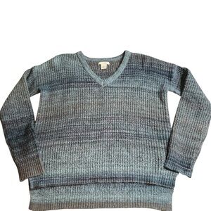 Christian Siriano Women’s V-Neck Sweater in Blue Tones Size L